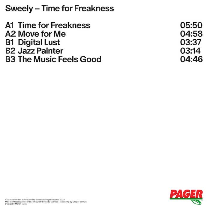 ( PAGER 014 ) SWEELY - Time For Freakness ( 12" ) Pager Records