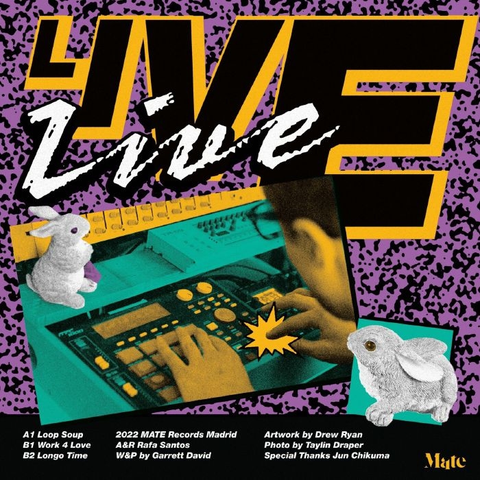 ( MATE 008  ) Garrett David - Live, Live (12" Vinyl) Mate Records