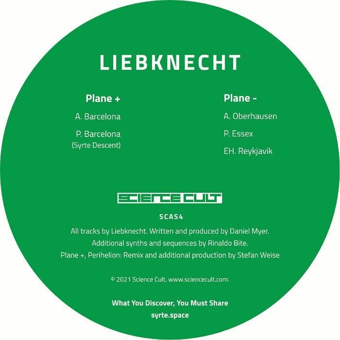 ( SCAS 4 ) LIEBKNECHT - 527 Point 039 (limited green vinyl 12") Science Cult