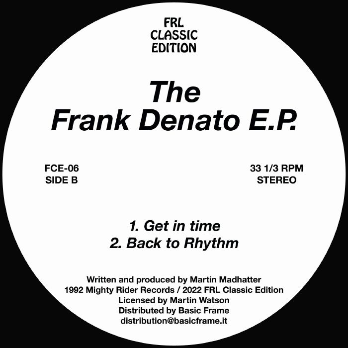 ( FCE 06 ) Frank DENATO - The Frank Denato EP (reissue) (12") FRL Classic Edition Italy