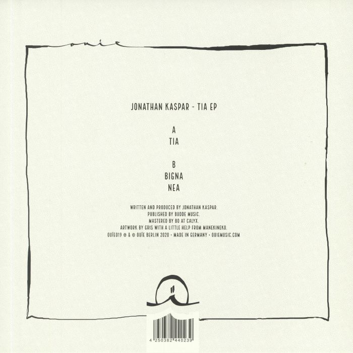 ( OUIE 019 ) Jonathan KASPAR - Tia EP (12") Ouie Germany