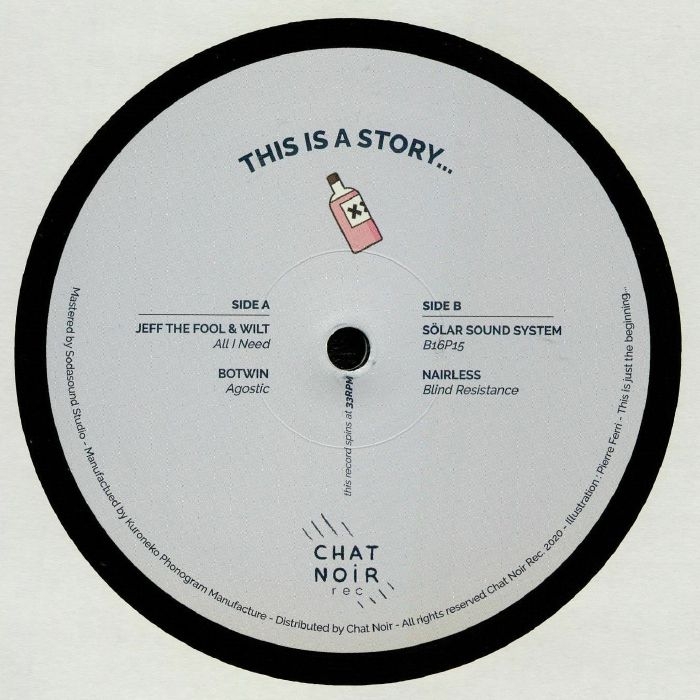 ( CNR 001 ) JEFF THE FOOL / WILT / BOTWIN / SOLAR SOUND SYSTEM / NAIRLESS - This Is A Story (12") Chat Noir