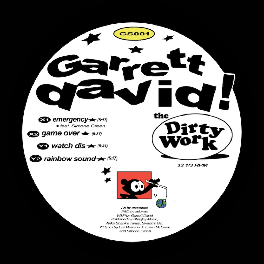 ( GS 001 ) GARRETT DAVID - The Dirty Work ( 12" vinyl ) Global Swing