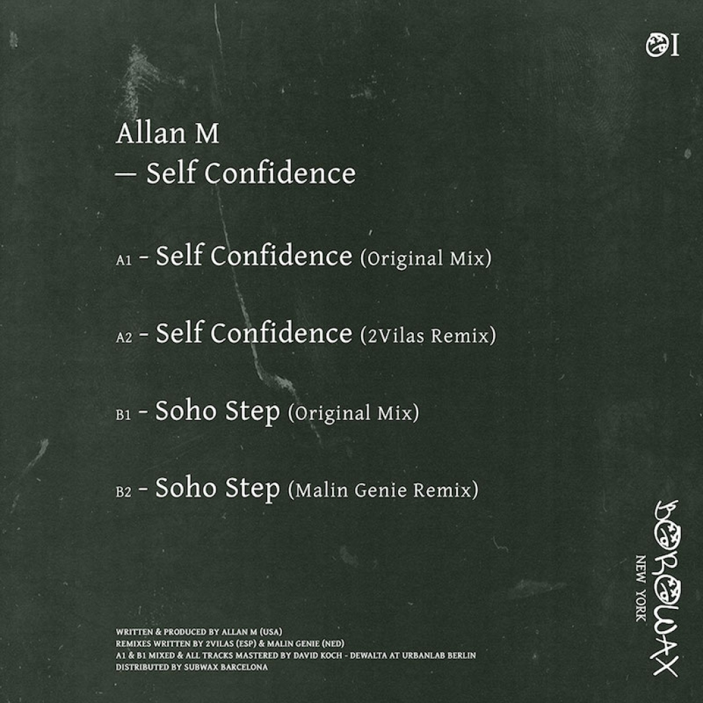 ( BW 001 ) ALLAN M - Self Confidence ( 12" vinyl ) Borowax New York