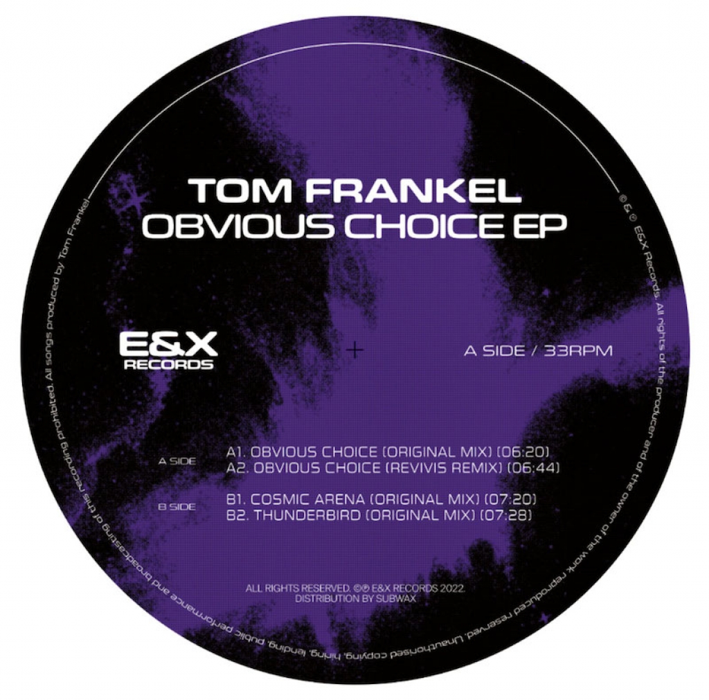 ( ER 001 ) TOM FRANKEL - Obvious Choise EP ( 12" vinyl ) E&X Records