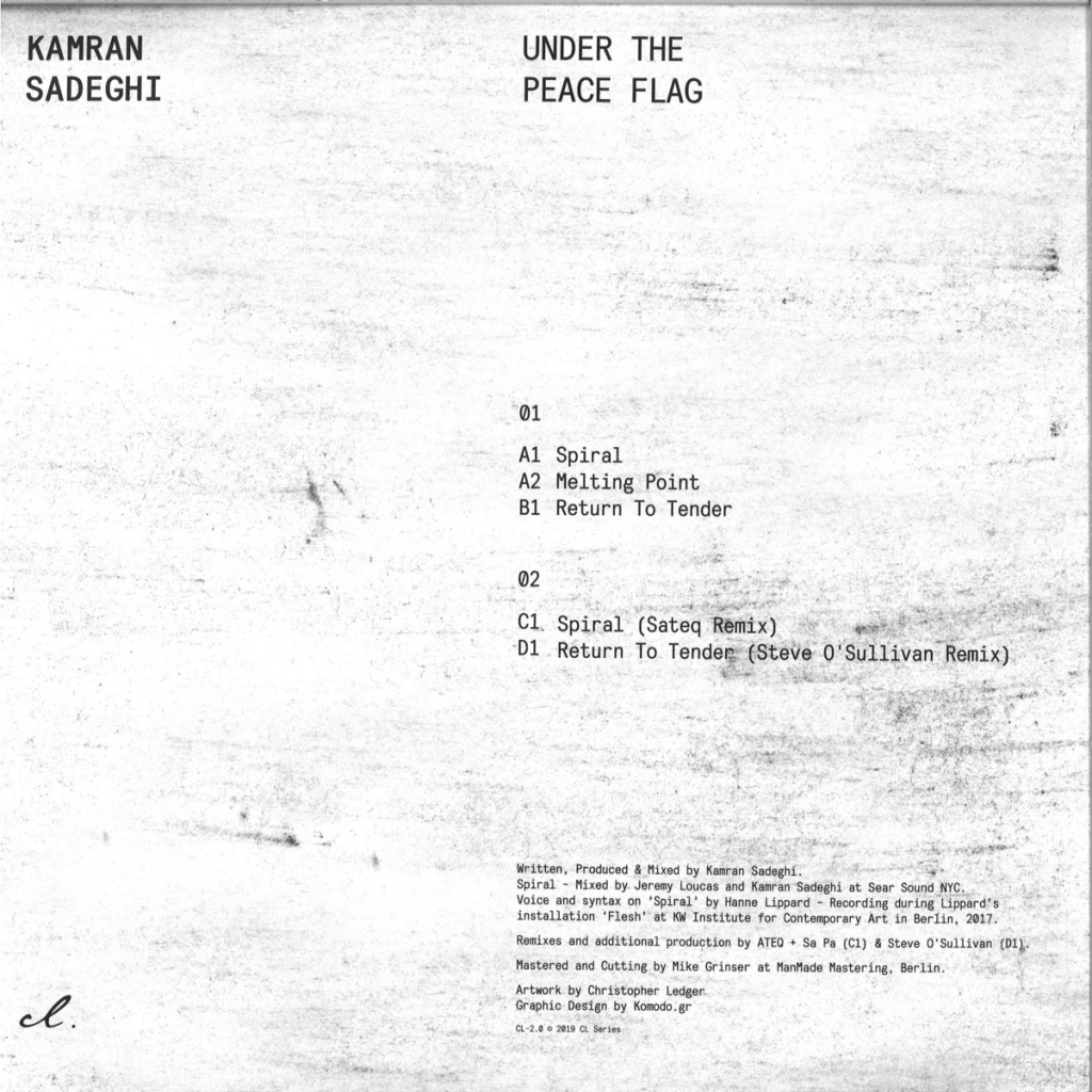 ( CL 20 ) Kamran SADEGHI - Under The Peace Flag (double 12" + poster) CL Series Italy