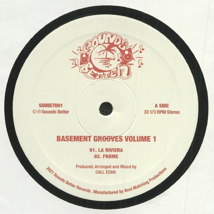 ( SOUBET 001 ) CALL EDAN - Basement Grooves Volume 1 (12") Sounds Better UK