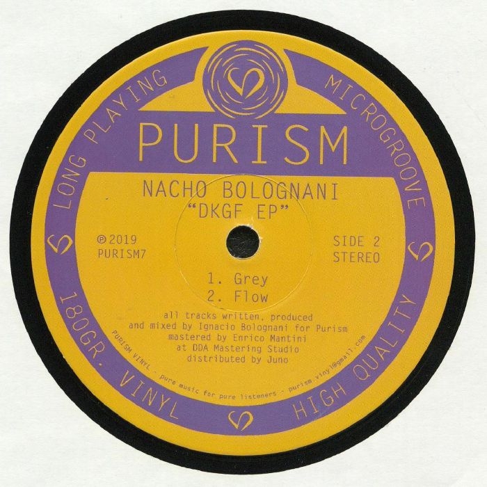 ( PURISM 7 ) Nacho BOLOGNANI - DKGF EP (180 gram vinyl 12") PURISM