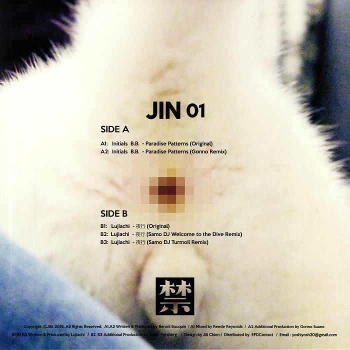 ( JIN 01 ) INITIALS BB / LUJIACHI - JIN 01 (12") Jin Taiwan
