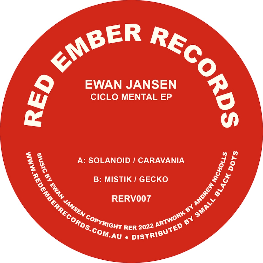 ( RERV 007 ) EWAN JANSEN - Ciclo Mental EP ( 12" vinyl ) Red Ember Records