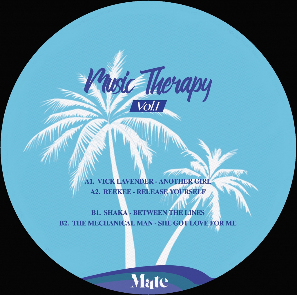 ( MATE 009 ) Vick Lavender / Reekee / Shaka / The Mechanical Man - Music Therapy  Vol. 1  - 12" Vinyl - Mate Records