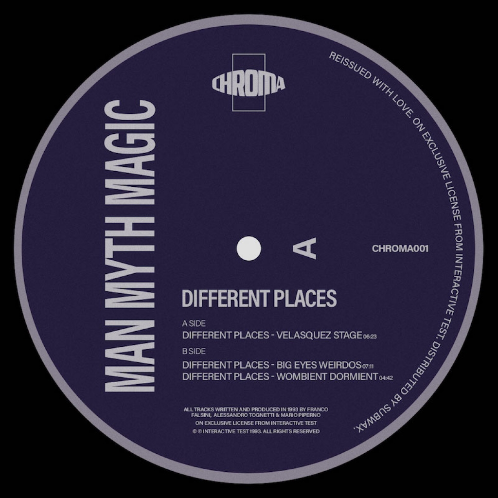( CHROMA 001 ) MAN MYTH MAGIC - Different Places ( 12" vinyl reissue ) Chroma