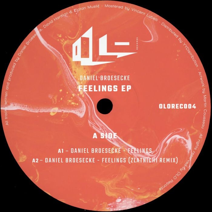 ( OLOREC 004 ) DANIEL BROESECKE - Feelings EP ( 12" vinyl ) OLO Records