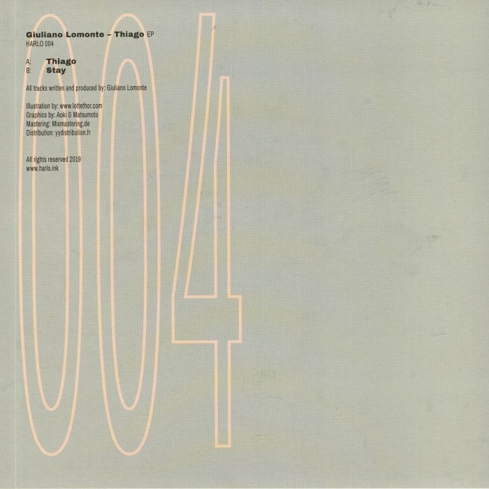 ( HARLO 004 ) Giuliano LOMONTE - Thiago EP (12") Harlo France REPRESS