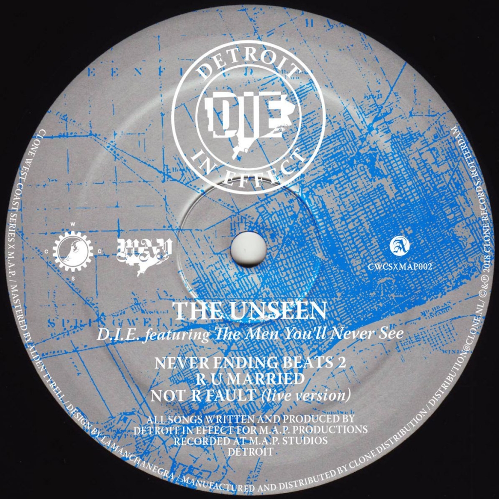 ( CWCSXMAP 002 ) DIE feat THE MEN YOU'LL NEVER SEE - The Unseen (12") Clone West Coast Series Holland