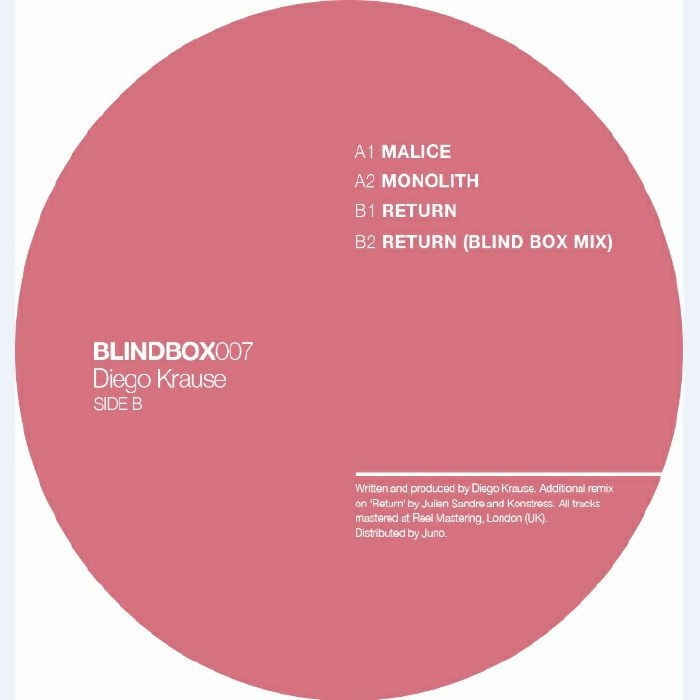 ( BBOX 007 ) Diego KRAUSE - Blind Box 007 (140 gram vinyl 12") Blind Box Series