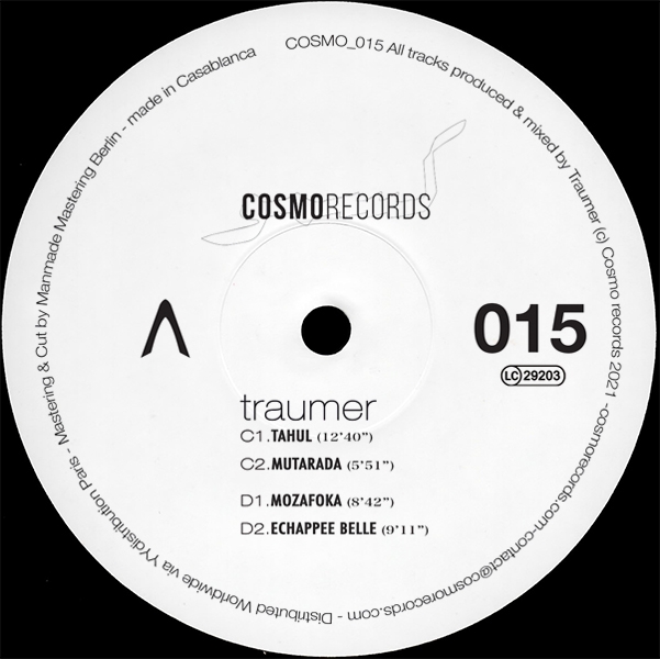 ( COSMO 015 ) TRAUMER - 3 Years Ago ( 2X12" vinyl ) Cosmo Morocco