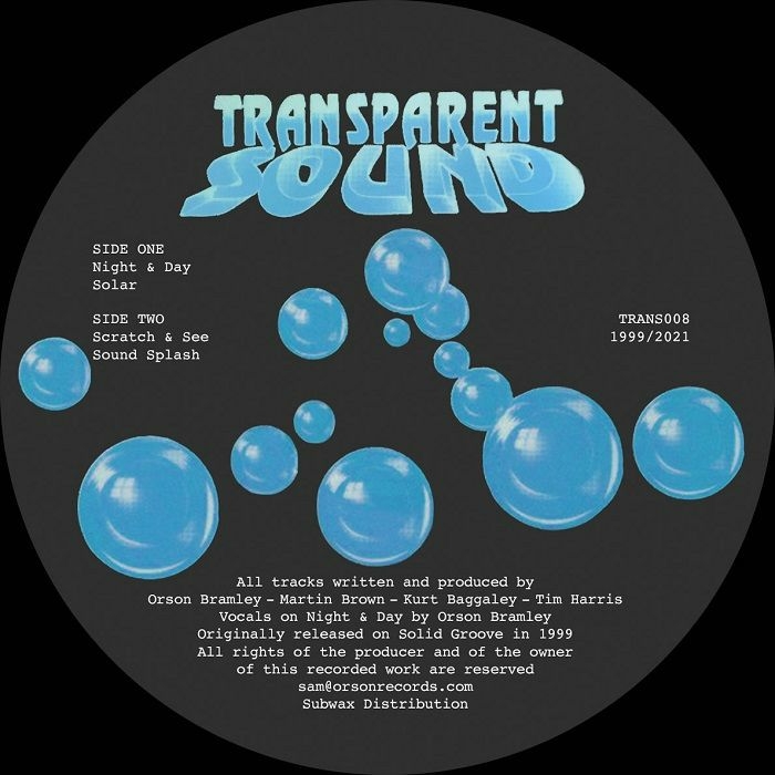 ( TRANS 008 ) TRANSPARENT SOUND - Night & Day (reissue) (blue marbled vinyl 12") Transparent Sound