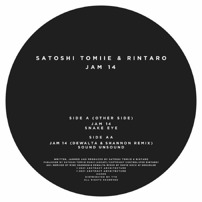 ( AA 009 ) SATOSHI TOMIIE / RINTARO - Jam 14 EP ( 12" vinl ) Abstact Architecture