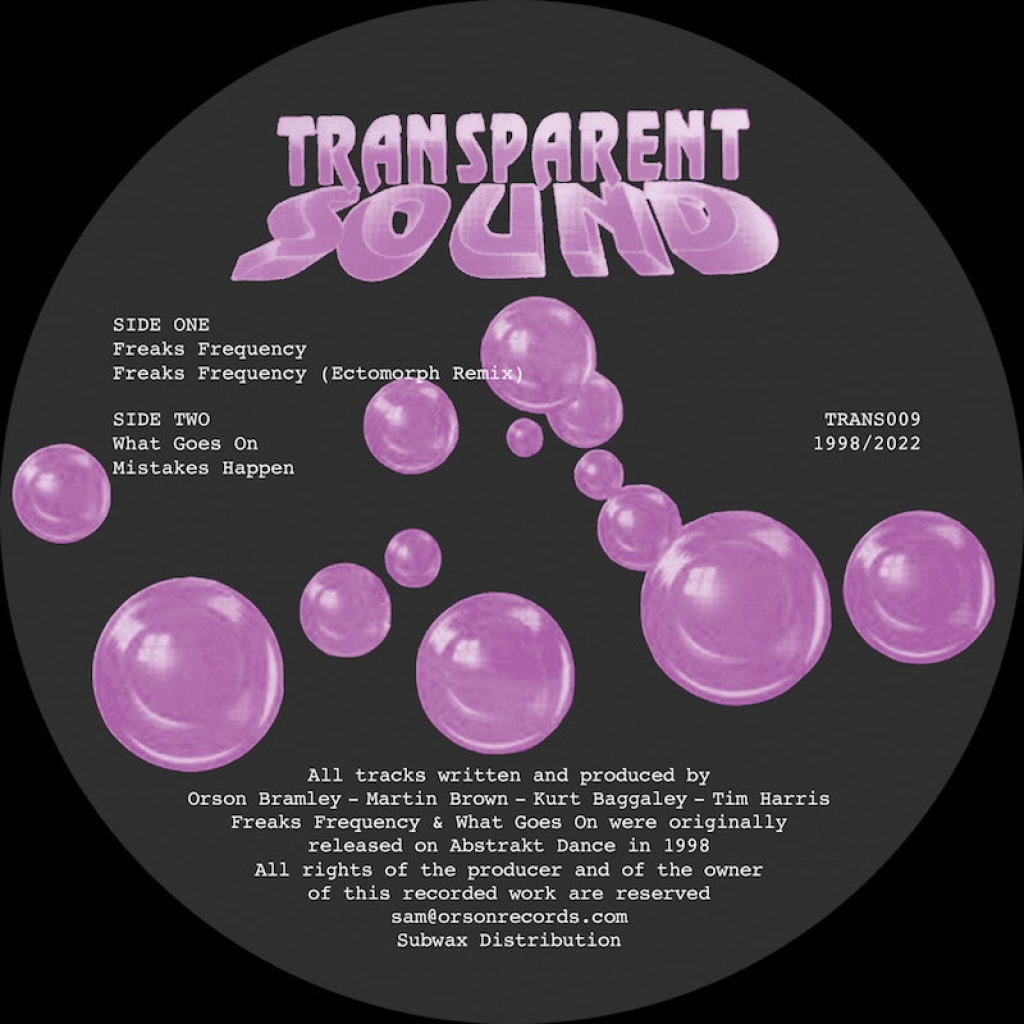( TRANS 009 ) TRANSPARENT SOUND - Freaks Frequency EP ( 12" vinyl ) Transparent Sound Recordings
