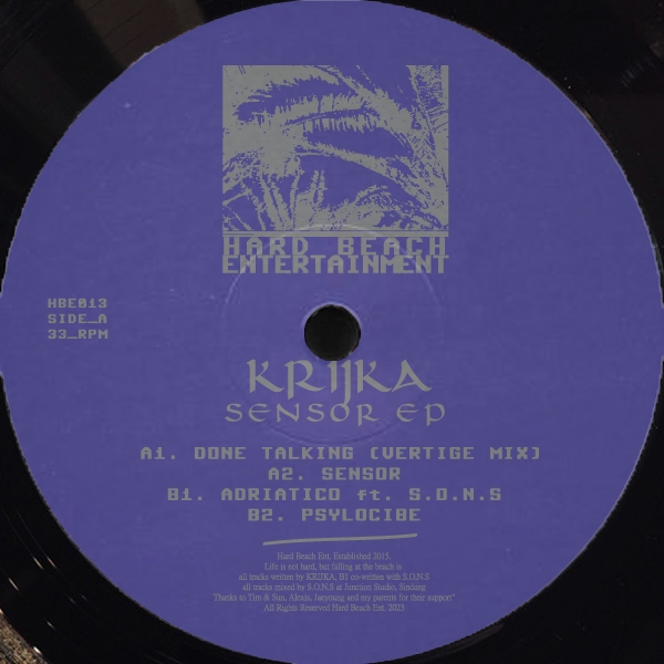 ( HBE 013 ) KRIJKA - Sensor EP ( 12" ) Hard Beach Entertainment