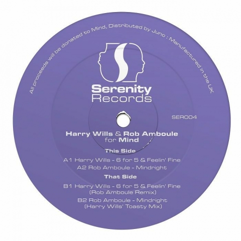 ( SER 004 ) HARRY WILLS / ROB AMBOULE - Harry Wills & Rob Amboule For Mind (180 gram vinyl 12") Serenity