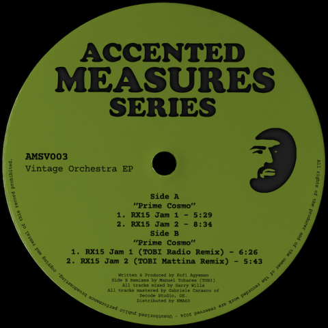 ( AMSV 003 ) VARIOUS ARTISTS - Vintage Orchestra EP ( 12" ) Accented Measures series
