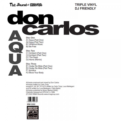 ( IRM 2202 ) DON CARLOS - Aqua ( 2x12" vinyl ) IRMA Records