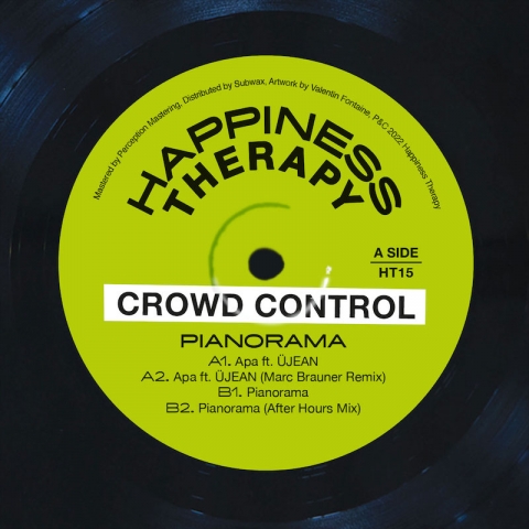 ( HT 15 ) CROWD CONTROL - Pianorama ( 12" vinyl ) Happiness Therapy