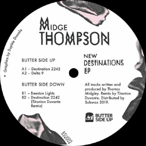 ( BSU 002 ) Midge THOMPSON - New Destinations EP (12") Butter Side Up