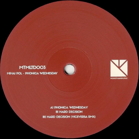 ( MTMLTD 003 ) Mihai POL - Phonica Wednesday (limited 180 gram vinyl 12") MTM Holland