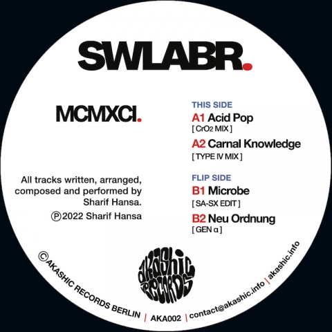 ( AKA 002 ) MCMXCI - SWLABR EP ( 12" ) Akashic Records