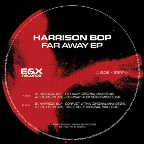 ( ER 002 ) HARRISON BDP - Far Away EP ( 12" ) E&X Records