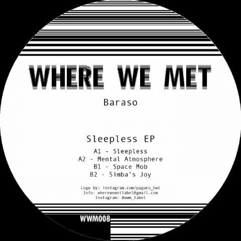( WWM 008 ) BARASO - Sleepless EP (12") Where We Met