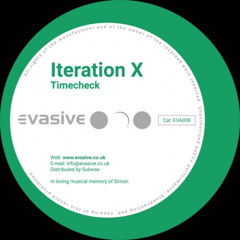( EVA 008 ) ITERATION X - Timecheck / Liquid Logic ( 12" repress ) Evasive Records