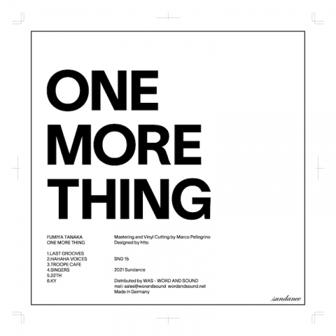 ( SND 015 ) FUMIYA TANAKA - One More Things ( 2XLP ) Sundance